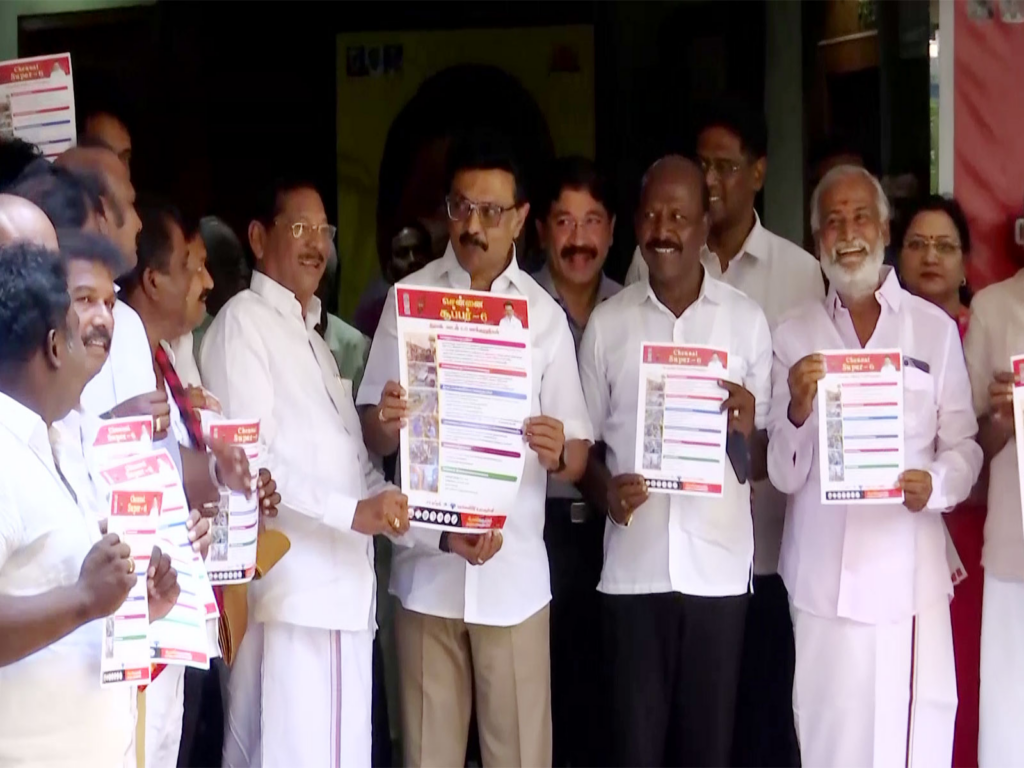 DMK's big vision for Chennai "Chennai Super-6" manifesto released, aims to make the city a global hub
