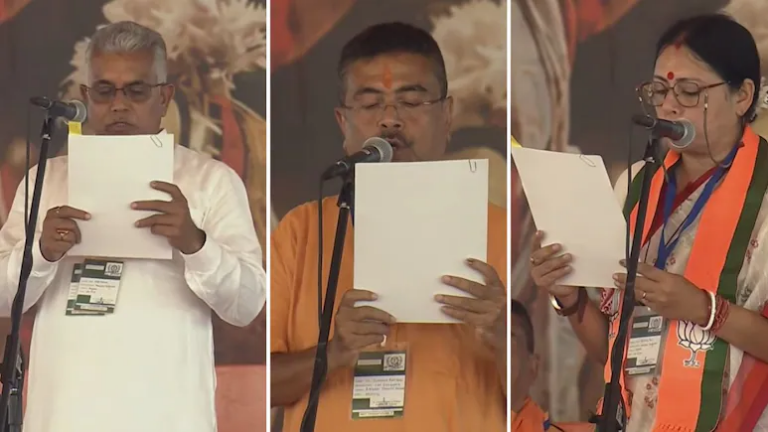 New government announced in Bengal: Suvendu Adhikari takes charge, 5 ministers also take oath