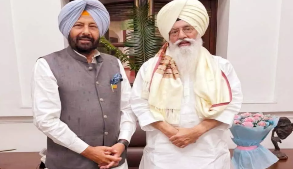 Punjab BJP&rsquo;s new strategy: Kewal Singh Dhillon meets Beas chief Gurinder Singh Dhillon after taking on new responsibility