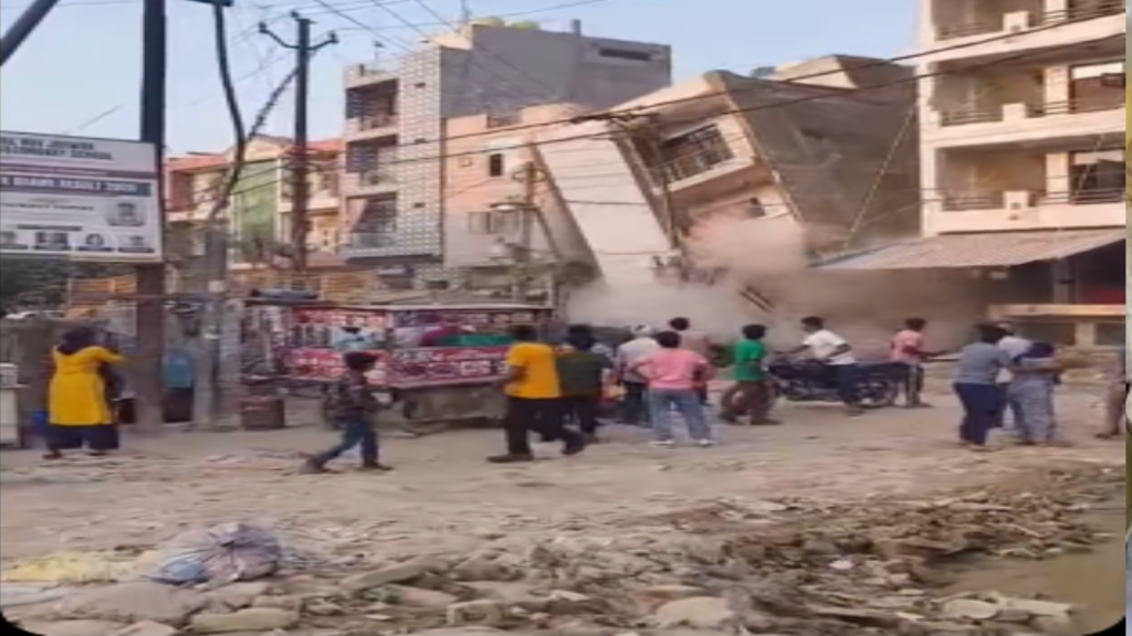 Delhi Major Accident 3-storey building collapses in Karawal Nagar, video creates fear