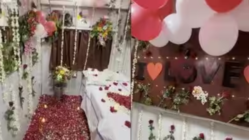Railway's First AC coach decorated as 'Honeymoon Suit', TTE suspended after viral video