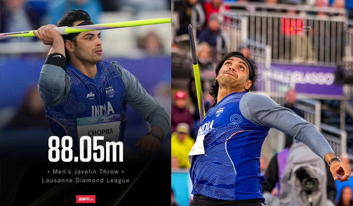 Lausanne Diamond League : 88.05 ਮੀਟਰ ਥਰੋਅ ਨਾਲ ਦੂਜੇ ਸਥਾਨ &lsquo;ਤੇ ਰਿਹਾ ਨੀਰਜ ; ਸ਼੍ਰੀਲੰਕਾ ਦੇ ਰੁਮੇਸ਼ ਨੇ ਜਿੱਤਿਆ ਖਿਤਾਬ