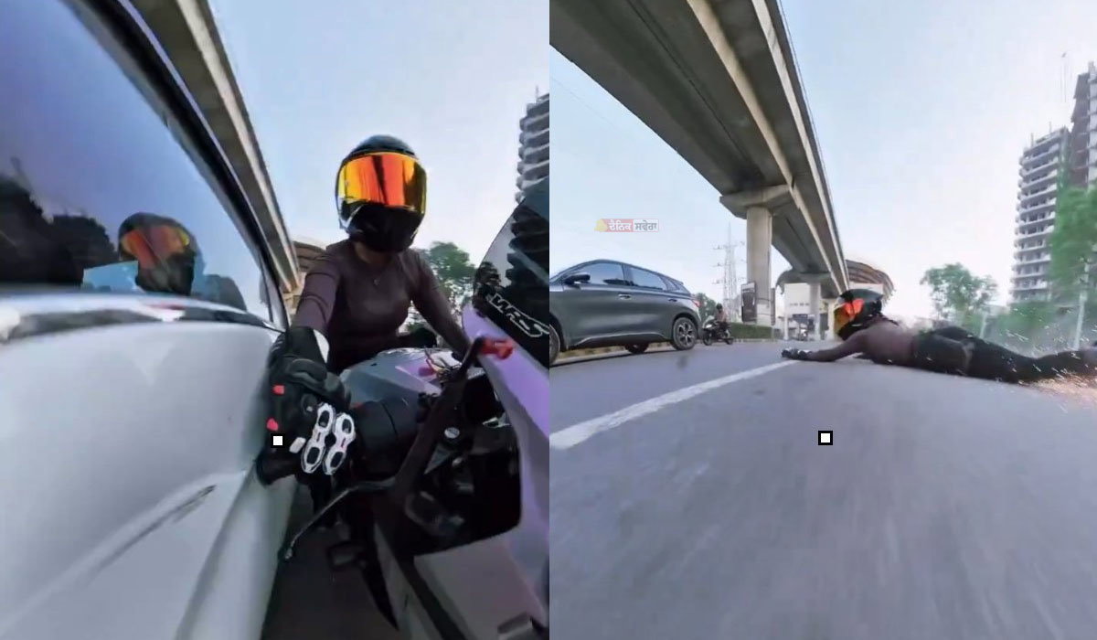 Viral Video : ਗੁਰੂਗ੍ਰਾਮ &lsquo;ਚ ਤੇਜ਼ ਰਫ਼ਤਾਰ ਕਾਰ ਸਵਾਰ ਨੇ ਮਹਿਲਾ Bike Rider ਨੂੰ ਮਾਰੀ ਟੱਕਰ, ਕੈਮਰੇ &lsquo;ਚ ਰਿਕਾਰਡ ਹੋਈ ਘਟਨਾ