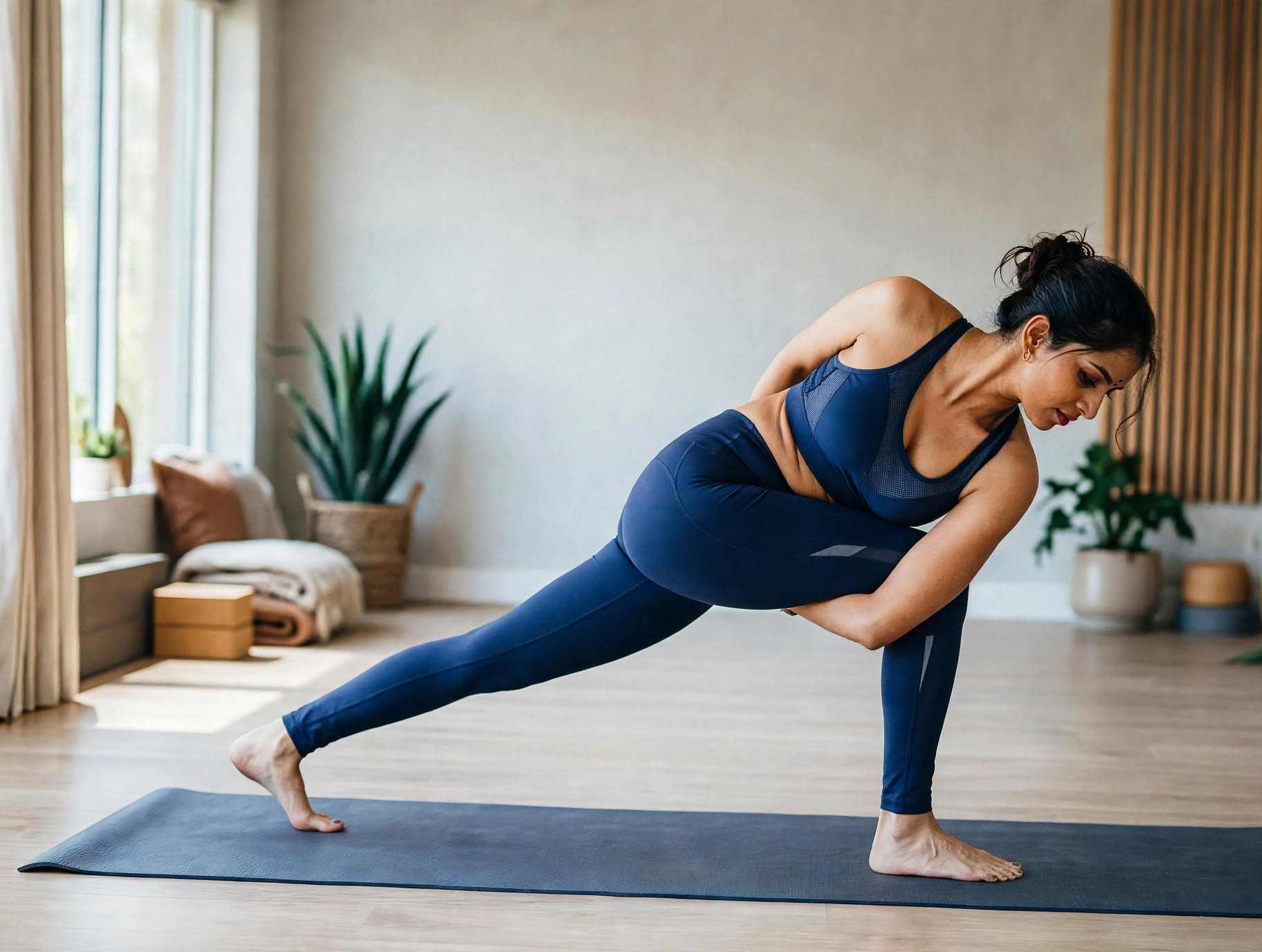 Parivrtta Parsvakonasana: ਸਰੀਰ ਦਾ ਸੰਤੁਲਨ ਅਤੇ ਲਚਕ ਵਧਾਉਣ ਵਾਲੇ ਇਸ ਯੋਗ ਆਸਨ ਦੇ ਫਾਇਦੇ ਅਤੇ ਜ਼ਰੂਰੀ ਸਾਵਧਾਨੀਆਂ ਬਾਰੇ ਜਾਣੋ।