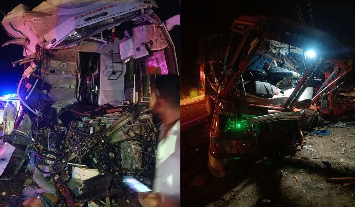 Accident : ਕਰਨਾਟਕ ਵਿੱਚ ਬੱਸ-ਟਰੱਕ ਦੀ ਆਹਮੋ-ਸਾਹਮਣੇ ਭਿਆਨਕ ਟੱਕਰ &lsquo;ਚ 4 ਲੋਕਾਂ ਦੀ ਦਰਦਨਾਕ ਮੌਤ, 14 ਜ਼ਖ਼ਮੀ