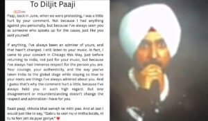 Aura India Tour : &lsquo;ਪੰਜਾਬੀਆਂ ਨੂੰ ਲੜਨਾ ਨਾ ਸਿਖਾਓ,&rsquo; ਆਲੋਚਕਾਂ &lsquo;ਤੇ ਵਰ੍ਹੇ ਦਿਲਜੀਤ ਦੋਸਾਂਝ ; ਅਭਿਜੀਤ ਡਿਪਕੇ ਨੇ ਦਿੱਤਾ ਜਵਾਬ